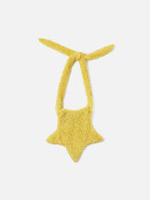 Mehrfarbige Schultertasche aus Plüsch mit Sternen in Volltonfarbe